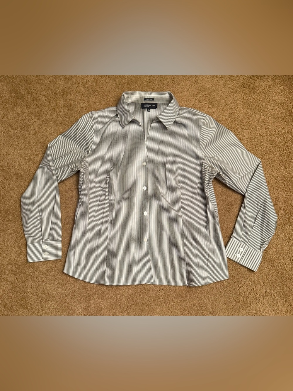 Jones New York Signature Button Up Shirt with Pinstripes Size XL Women’s